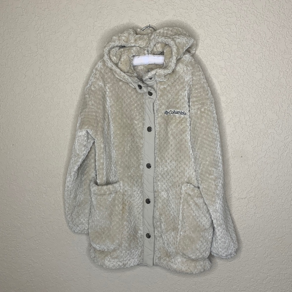 Columbia Button Up Fuzzy Jacket AS IS